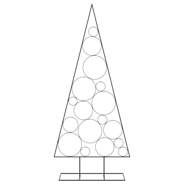 vidaXL Metal Christmas Tree for Decoration Black 180 cm
