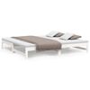 vidaXL Day Bed | White | Solid pine wood | Double | Convertible | Day Bed