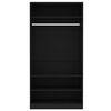 vidaXL Wardrobe Black 100x50x200 cm Engineered Wood