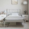 vidaXL Metal Bed Frame without Mattress with Headboard White 100x200cm