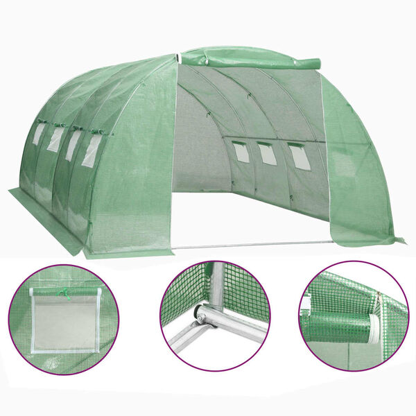 vidaXL Greenhouse 16 m² 4x4x2 m