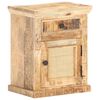 vidaXL Bed Cabinet 40x30x50 cm Solid Mango Wood and Natural Cane