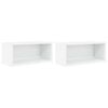 vidaXL CD Storage Rack 2 pcs White 40 x 17 x 17 cm Engineered Wood