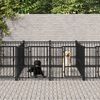 vidaXL Outdoor Dog Kennel Steel 11.26 m&sup2;