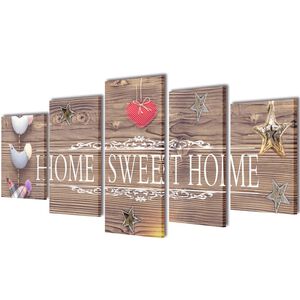 vidaXL Canvas Painting | Multicolour | Canvas, Wood | 100 x 50 cm