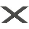 vidaXL Coffee Table Legs X-Shaped 2 pcs Anthracite 70x(42-43) cm Steel