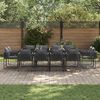 vidaXL Garden Dining Set 13 pcs Black Steel