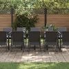 vidaXL Garden Dining Set 13 pcs Black Steel