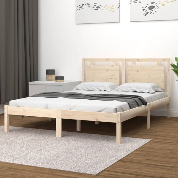 vidaXL Bed Frame without Mattress 120x200 cm Solid Wood