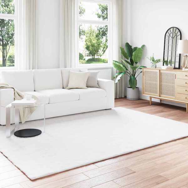 vidaXL Faux Rabbit Fur Rug Olite White 240 x 340 cm Polyester