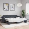 vidaXL Daybed with Trundle without Mattress Dark Grey 90x190 cm Single