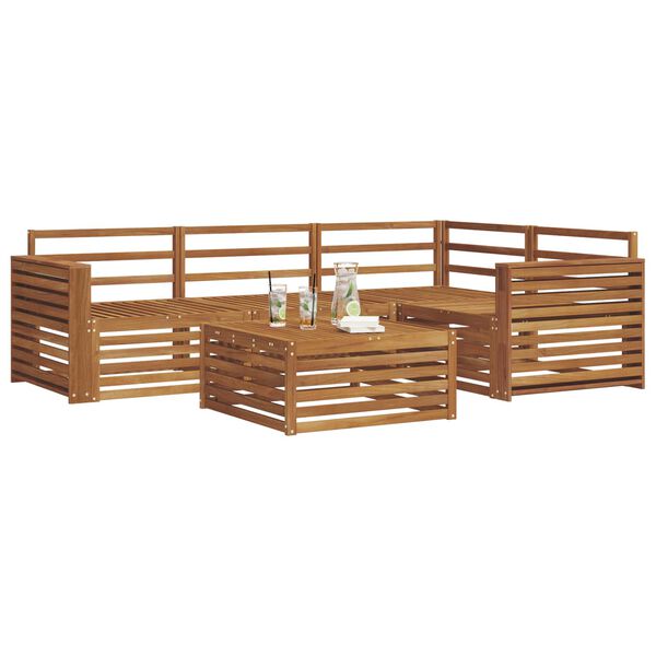 vidaXL Outdoor Sofa Set 5 pcs Natural Solid Acacia Wood