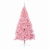 vidaXL Artificial Pre-lit Christmas Tree with 300 LEDs Pink 240 cm PVC