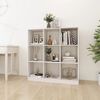 vidaXL Book Cabinet/Room Divider White 104x33.5x110 cm Solid Pinewood