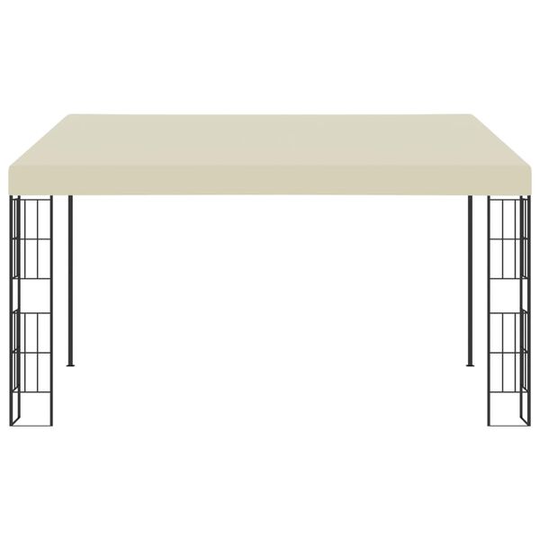 vidaXL Wall-mounted Gazebo 3x4 m Cream Fabric