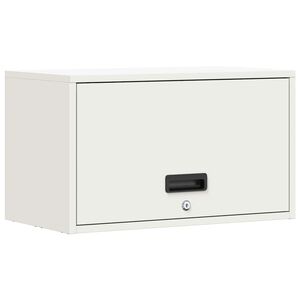 vidaXL Wall Cabinet for Garage with Gas-lift Door White