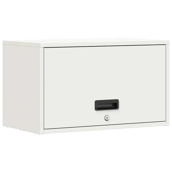 vidaXL Wall Cabinet for Garage with Gas-lift Door White