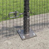 vidaXL Fence Post Grey 50 x 0.4 m (19 x 19 mm mesh) Steel and PVC