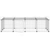 vidaXL 20-Panel Pet Cage with Door Black 35x35 cm Steel