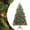 vidaXL Artificial Hinged Christmas Tree with Cones Green 210 cm