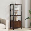 vidaXL Bookcase 3-Tier Brown Oak 41x30x109.5 cm Engineered Wood
