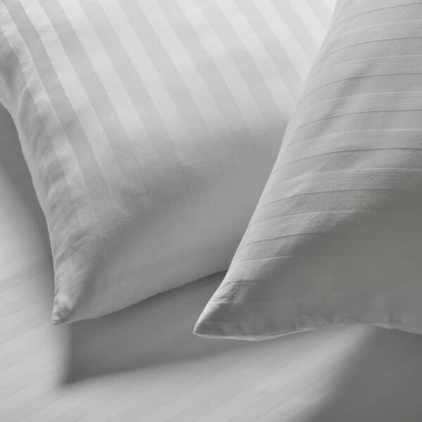 vidaXL Cotton Satin Striped Duvet Cover & 2 Pillowcases 200x220/80x80cm