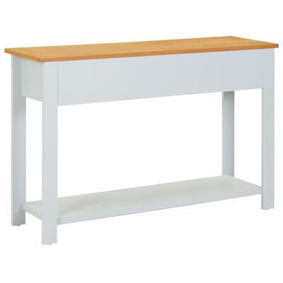 vidaXL Console Table 118x35x77 cm Solid Oak Wood