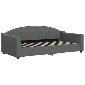 vidaXL Day Bed without Mattress Dark Grey 90x190 cm Single Fabric