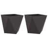 vidaXL Planter 2 pcs Black 40 x 40 x 40 cm Steel