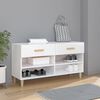vidaXL Shoe Cabinet High Gloss White 102x35x55 cm Engineered Wood