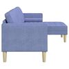 vidaXL Sofa Set with Cushion Jeans Blue 173 x 131 x 67 cm Polyester