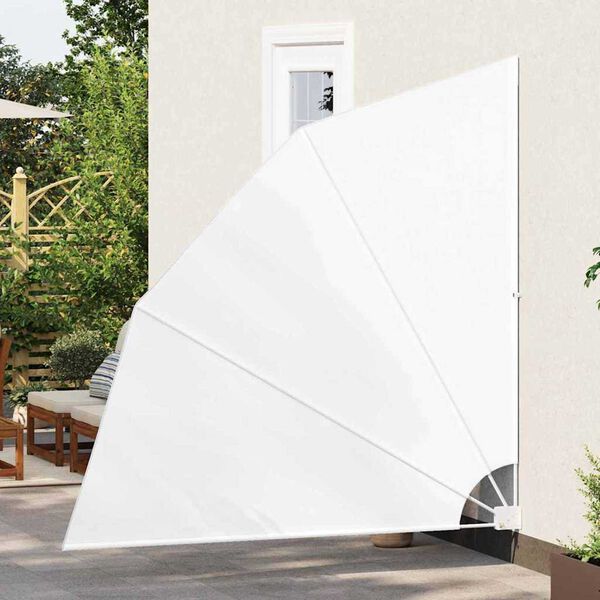 vidaXL Balcony Privacy Screen White 210 x 210 cm Fabric