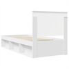 vidaXL Bed Frame with Headboard White 100 x 200 cm Solid Pine Wood