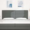 vidaXL Headboard with Headboard Dark Grey 200 cm Faux Leather