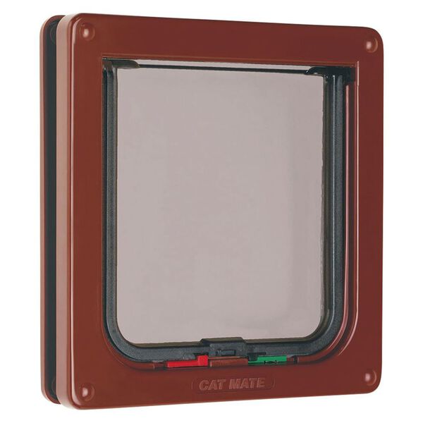 CAT MATE 4-way Lockable Cat Door Brown