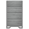 vidaXL Bookcase Grey Sonoma 80x31x137.5 cm Engineered Wood