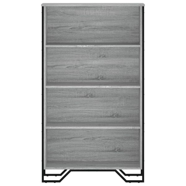 vidaXL Bookcase Grey Sonoma 80x31x137.5 cm Engineered Wood