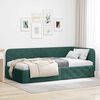 vidaXL Corner Bed Frame with Headboard Dark Green 90 x 190 cm Velvet