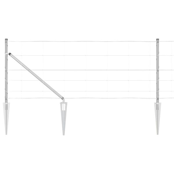 vidaXL Fence Post Galvanized 25 x 0.8 m Steel