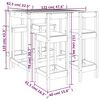 vidaXL 5 Piece Garden Bar Set Solid Wood Pine