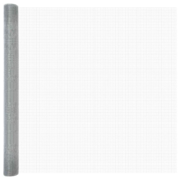 vidaXL Welded Wire Fence Silver 1.5 x 10 m