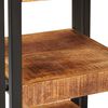 vidaXL Bedside Table Brown and Black 38 x 33 x 58 cm Solid Mango Wood