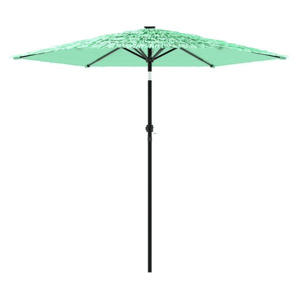 vidaXL Garden Parasol with Steel Pole Green 268x268x226 cm