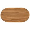 vidaXL Table Top 80 x 40 x 3.5 cm Oval Solid Teak Wood Natural