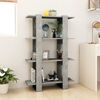vidaXL Book Cabinet/Room Divider Concrete Grey 80x30x123.5 cm