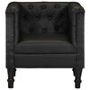 vidaXL Armchair Black Real Leather