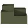 vidaXL Garden Planter Olive green 100 x 100 x 48 cm Steel