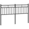 vidaXL Metal Replace Headboard Black 135 cm