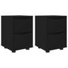 vidaXL Bedside Tables 2 pcs Black 30.5 x 30 x 43 cm Engineered Wood