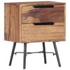 vidaXL Bedside Cabinet 40x30x50 cm Solid Acacia Wood